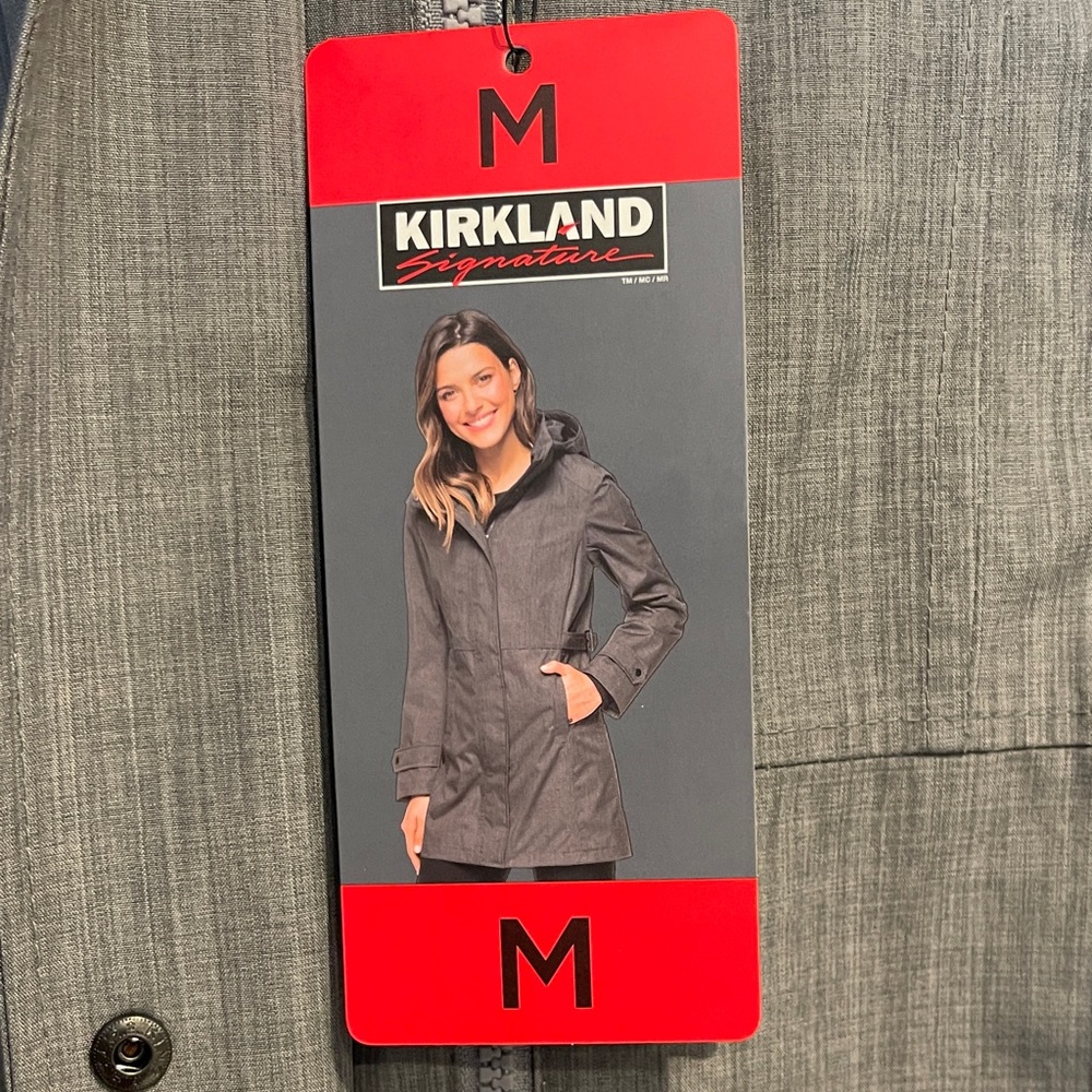 NWT Kirkland Signature Charcoal Hooded Jacket Size M - Picture 2 of 9